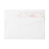 Roze Sneeuwvlokken Baby Meisje Douche Zilver Glitt (Achterkant)