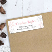 Roze Sneeuwvlokken Baby shower Winter Etiket