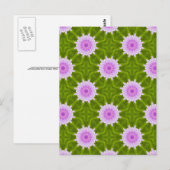 Roze Sneeuwvlokken Briefkaart (Voorkant / Achterkant)
