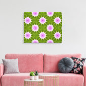 Roze Sneeuwvlokken Canvas Afdruk (Insitu (Woonkamer))