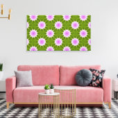 Roze Sneeuwvlokken Canvas Afdruk (Insitu (Woonkamer))