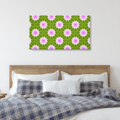 Roze Sneeuwvlokken Canvas Afdruk (Insitu (Slaapkamer))