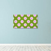 Roze Sneeuwvlokken Canvas Afdruk (Insitu (Houten vloer))