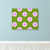 Roze Sneeuwvlokken Canvas Afdruk (Insitu (Houten vloer))