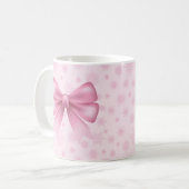 Roze sneeuwvlokken en boog koffiemok (Voorkant links)