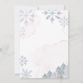 Roze sneeuwvlokken Het is koud buiten Baby shower Kaart (Achterkant)