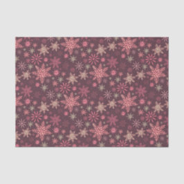 Roze sneeuwvlokken Kerstmis Tissuepapier