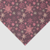Roze sneeuwvlokken Kerstmis Tissuepapier (Detail)