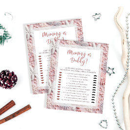 Roze Sneeuwvlokken Mama of Daddy Baby shower Spel