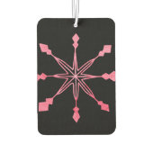 Roze sneeuwvlokken op een zwarte achtergrond luchtverfrisser (Achterkant)