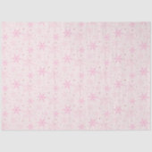 Roze Sneeuwvlokken Roze Kerst Tissuepapier (Voorkant)