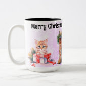 Roze sneeuwvlokken tweekleurige koffiemok (Links)