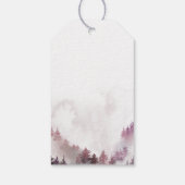 Roze Sneeuwvlokken Winter Wonderland Baby shower Cadeaulabel (Achterkant)