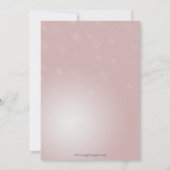 roze sneeuwvlokken WinterVrijgezellenfeest Uitnodi Kaart (Achterkant)