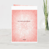 Roze sneeuwvrije kerstavond kaart (Achterkant)