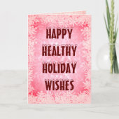 Roze sneeuwvrije kerstavond kaart (Voorkant)