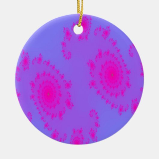 Roze Sneeze Patterned Pendant Keramisch Ornament (Voorkant)