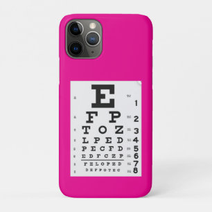 Roze Snellingskaart Oogkaart iPhone / iPad hoes