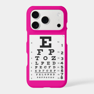 Roze Snellingskaart Oogkaart iPhone / iPad hoes