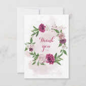 roze snijbloemen groener bedankkaart (Voorkant)