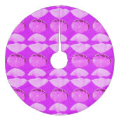 Roze Snoep 2 kerstboomrok Fleece Kerstboom Rok (Voorkant)