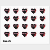 Roze Snoep Angel Heart Valentijn Design 2 Hart Sticker (Vel)