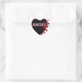 Roze Snoep Angel Heart Valentijn Design 2 Hart Sticker (Tas)