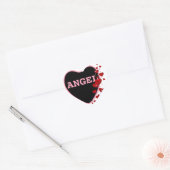 Roze Snoep Angel Heart Valentijn Design 2 Hart Sticker (Envelop)