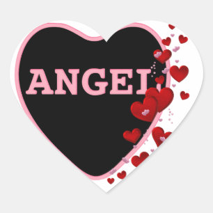 Roze Snoep Angel Heart Valentijn Design 2 Hart Sticker