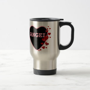 Roze Snoep Angel Heart Valentijn Design 2 Reisbeker