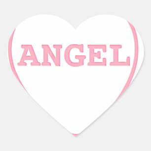 Roze Snoep Angel Heart Valentijn Design Hart Sticker