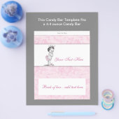 Roze Snoep balk Baby shower   Flyer (Enkel)