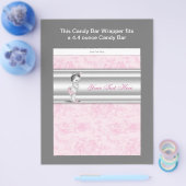 Roze Snoep balk Baby shower   Flyer (Enkel)