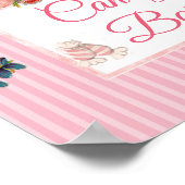 Roze Snoep Bar Wedding Sign. Poster (Hoek)