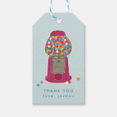 Roze Snoep Bubble Gum Hartelijk dank Cadeaulabel (Voorkant)
