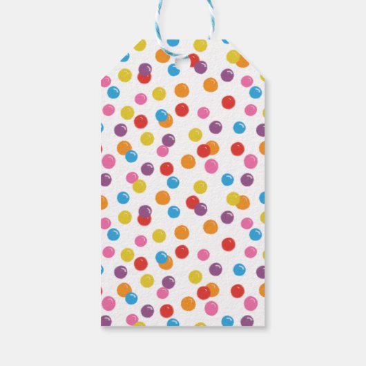 Roze Snoep Bubble Gum Hartelijk dank Cadeaulabel (Achterkant)