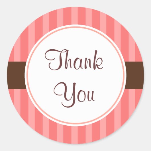 Roze Snoep Dank u Stickers (Voorkant)