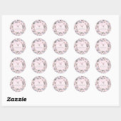 Roze Snoep eerste 1e verjaardag Sticker (Vel)