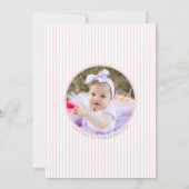 Roze Snoep eerste foto 1e verjaardag Kaart (Achterkant)