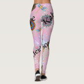 Roze Snoep Floss Steampunk Leggings (Achterkant)