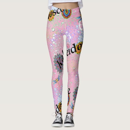 Roze Snoep Floss Steampunk Leggings (Voorkant)