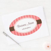 Roze Snoep gestreepte Stickers (Envelop)