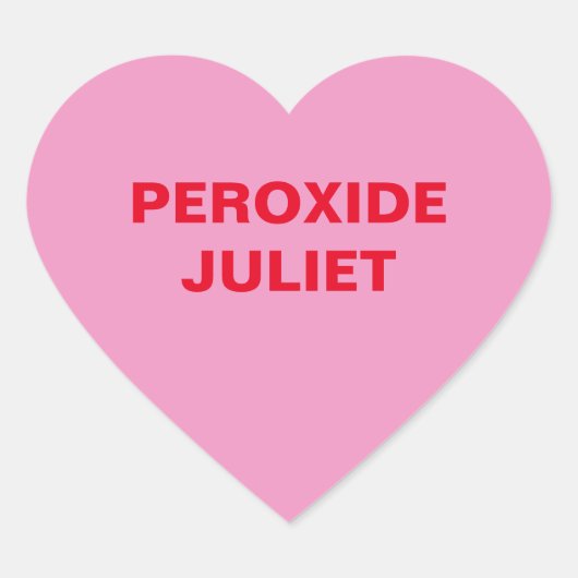 Roze Snoep Hart Sticker (Voorkant)