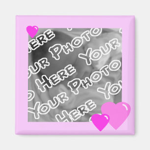 Roze Snoep harten Magnet