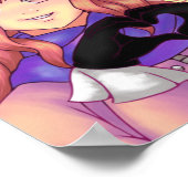 Roze Snoep Heart Girl Poster (Hoek)