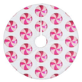 Roze Snoep kerstboomrok Fleece Kerstboom Rok