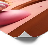 Roze Snoep Land House Scène Poster (Hoek)