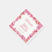 Roze Snoep Lijst Meisje Baby shower Servet (Hoek)