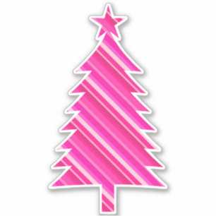 Roze Snoep met kerstboom Sticker