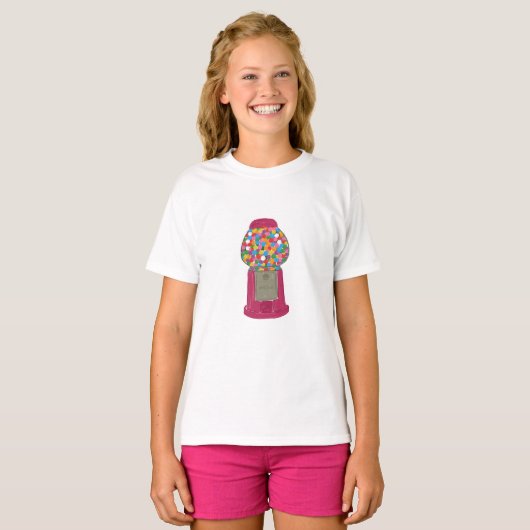 Roze Snoep met schroefkogel T-shirt (Voorkant volledig)